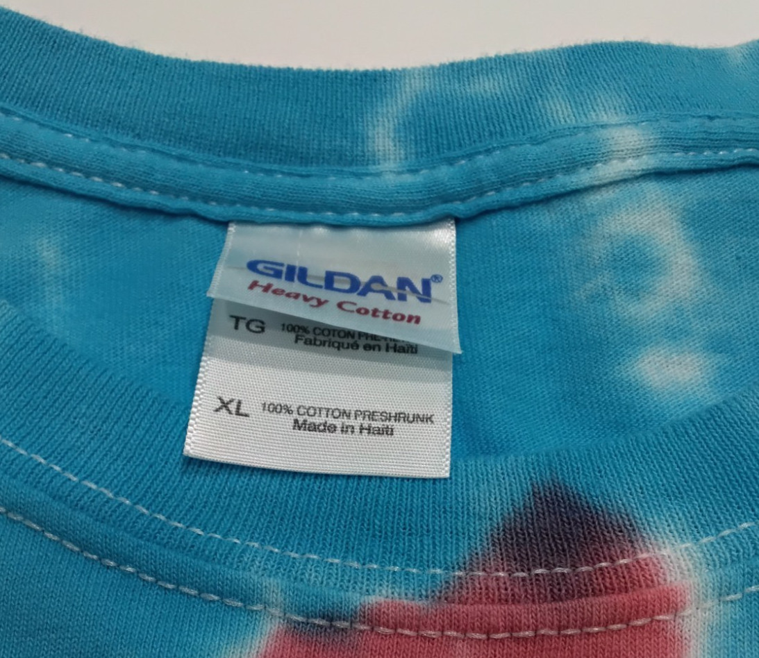 New Tie Dye Men’s T-Shirt Red Blue Adult XL Multicolor Summer Spiral