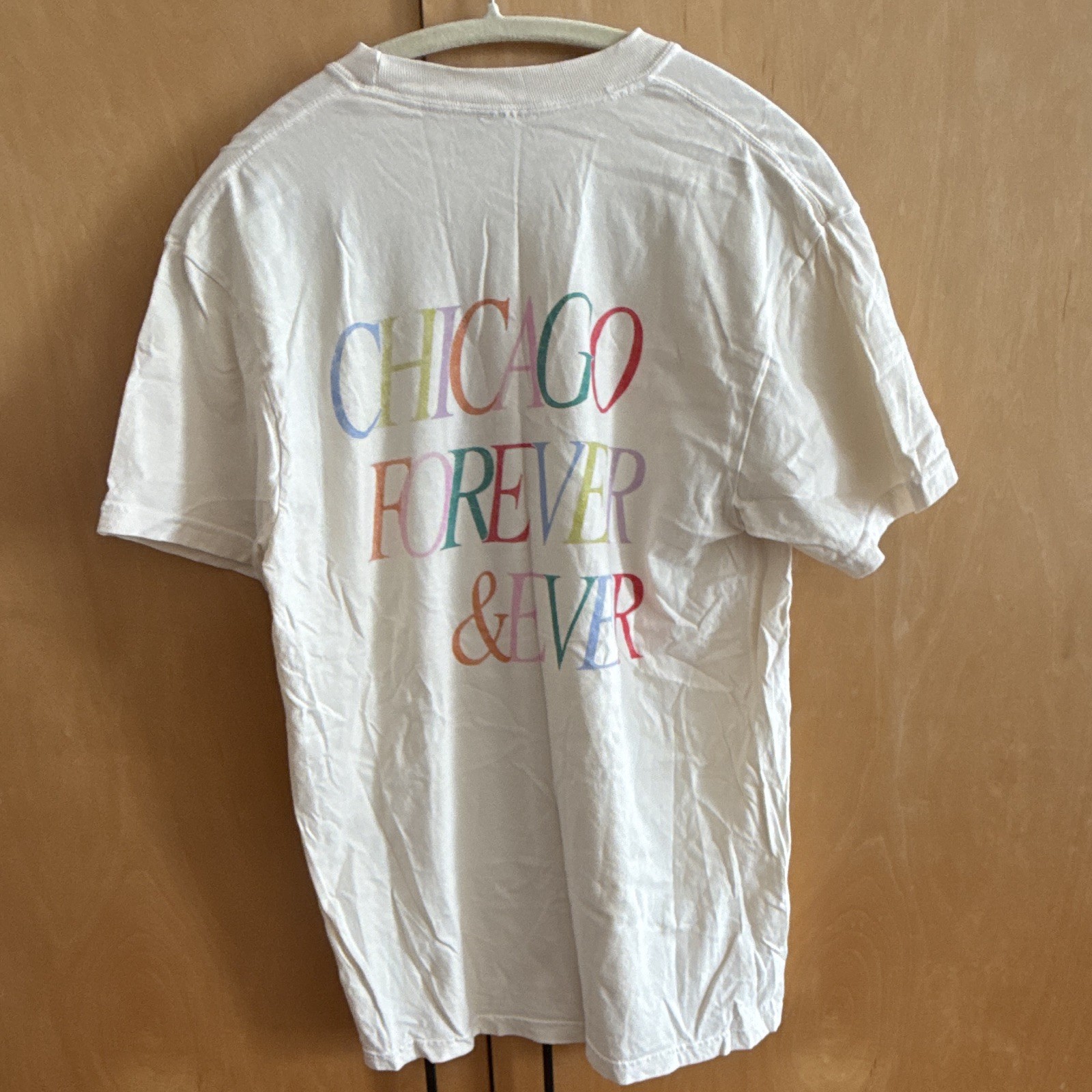 Alice & Wonder Chicago Graphic White Men’s Crew Neck T-Shirt M
