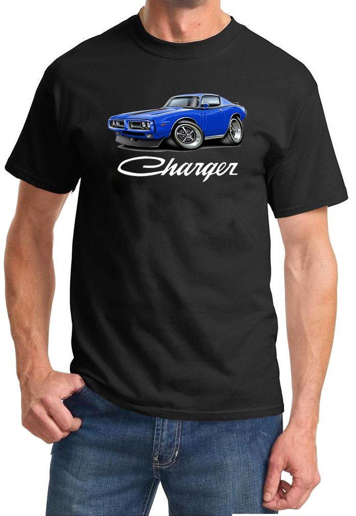 1971 1972 Charger Full Color Cartoon Tshirt NEW FREE SHIPPING