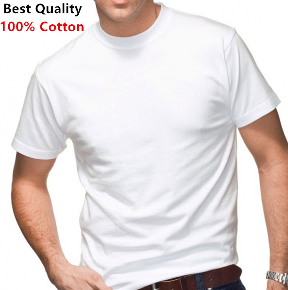 New 3-12 Pack Men’s 100% Cotton Tagless T-Shirt Undershirt Tee Plain White S-XL