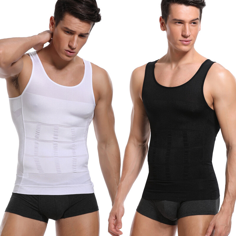 Men Body Shaper Slimming Tummy Vest Thermal Compression Shirt Tank Top Shapewear