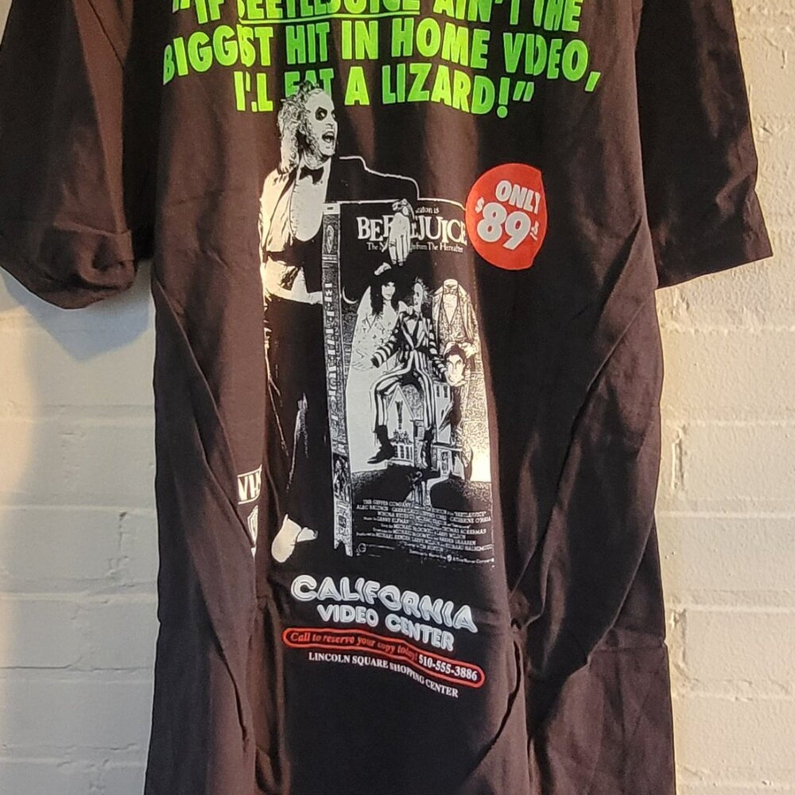 Rucking Fotten Beetlejuice VHS Promo T-Shirt Large Comfort Colors Double Sided