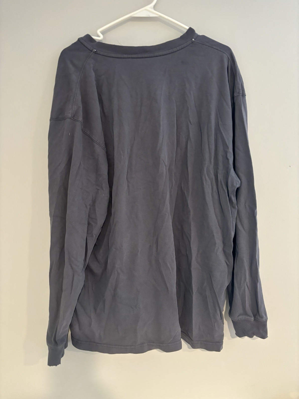 Carhartt Men’s Gray Cotton Jersey Logo Pocket Henley Long Sleeve T-Shirt XL
