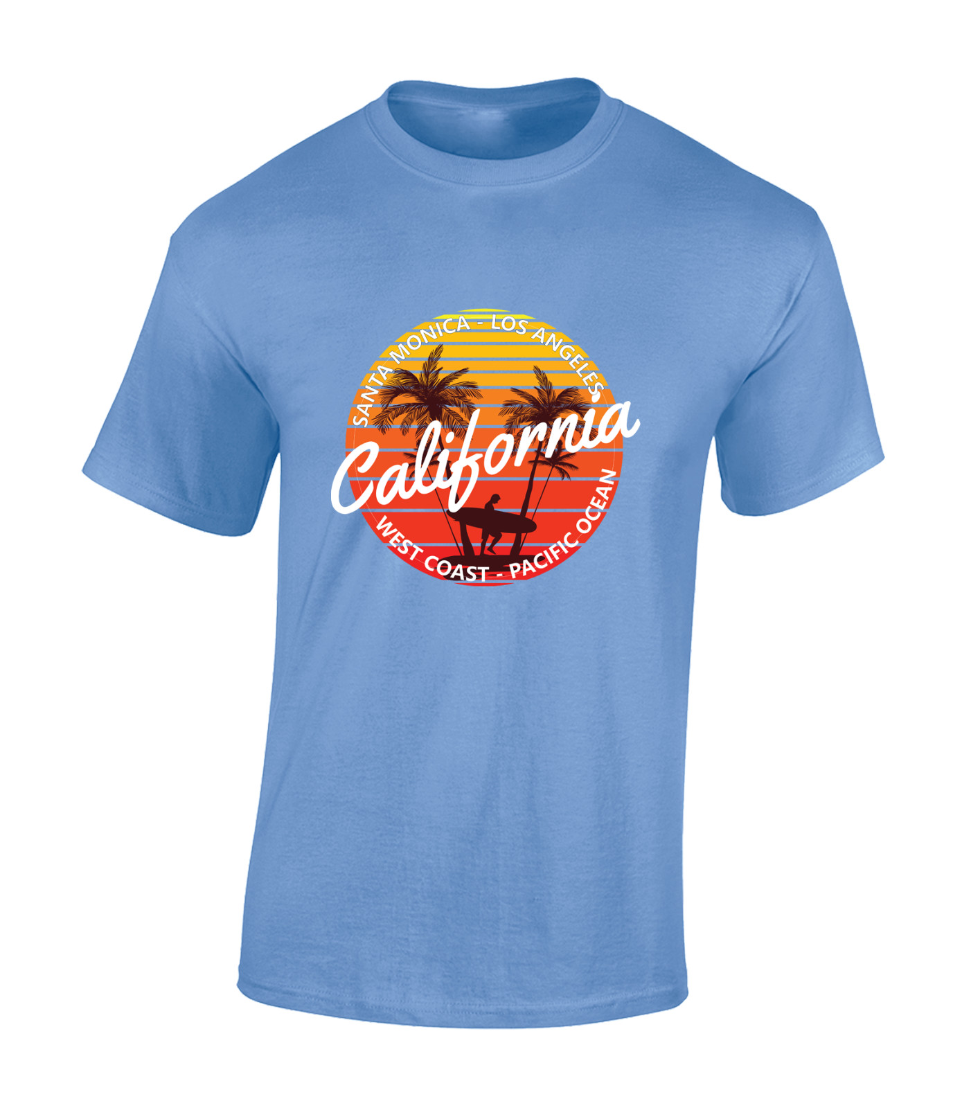 CALIFORNIA WEST COAST MENS T SHIRT COOL SUMMER BEACH HOLIDAY CLOTHING TOP