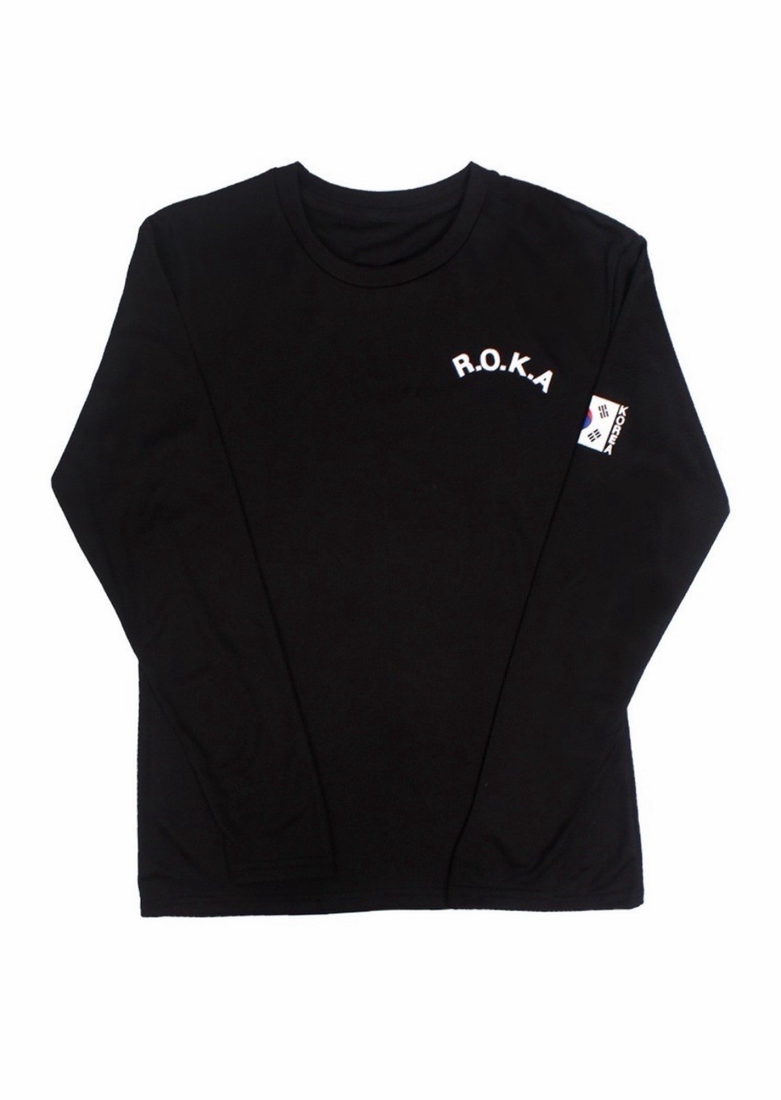 ROKA Korea Army Long Sleeve T Shirt Military Training Casual Gym Wear