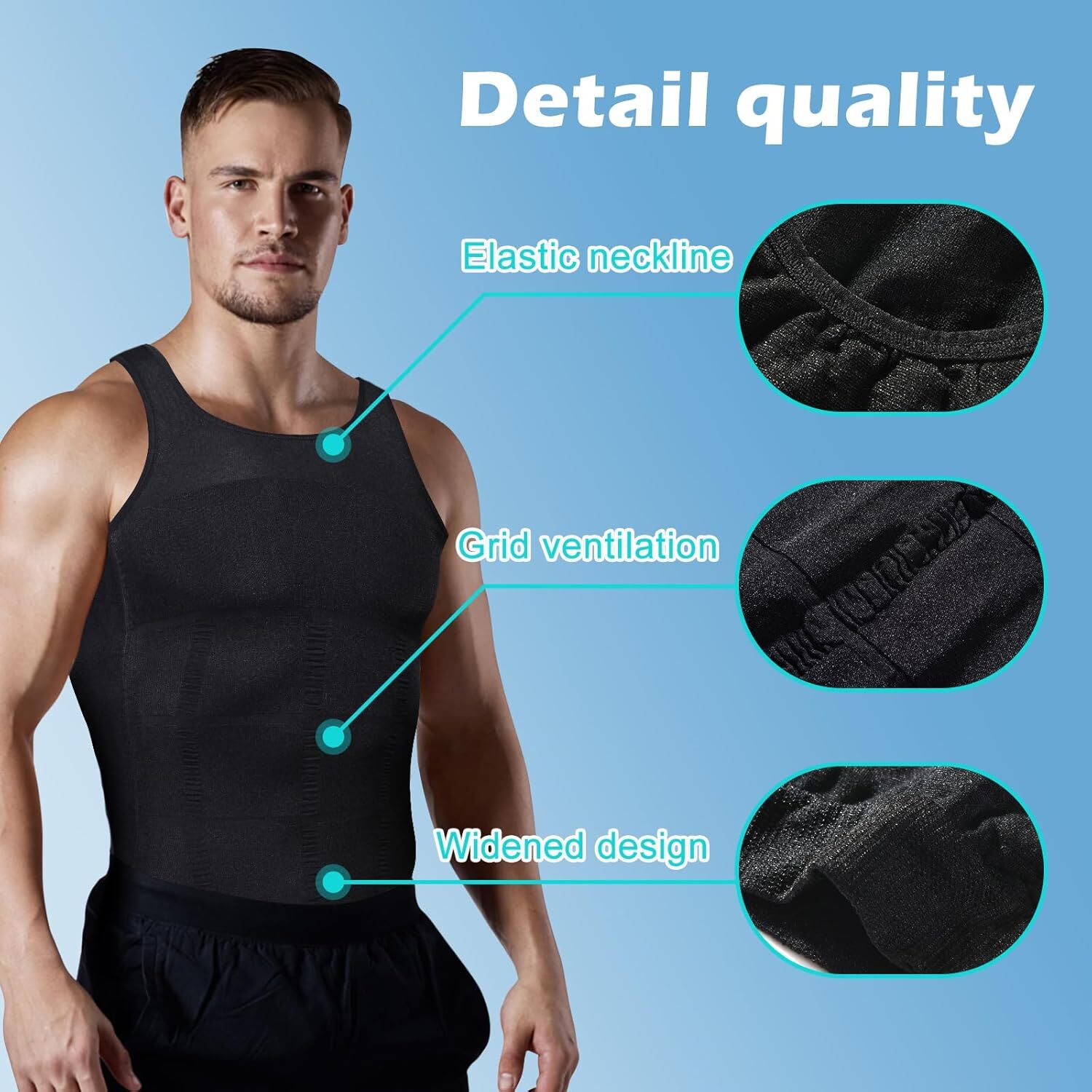 Shaperluv For Men Body Shaper Vest Compression Shirt Tank Fajas camisa de hombre