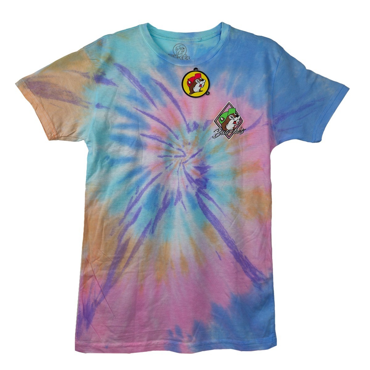 Buc-ee’s Tie-Dye No Worries Short Sleeve Tee Shirt For Men and Women Tropical