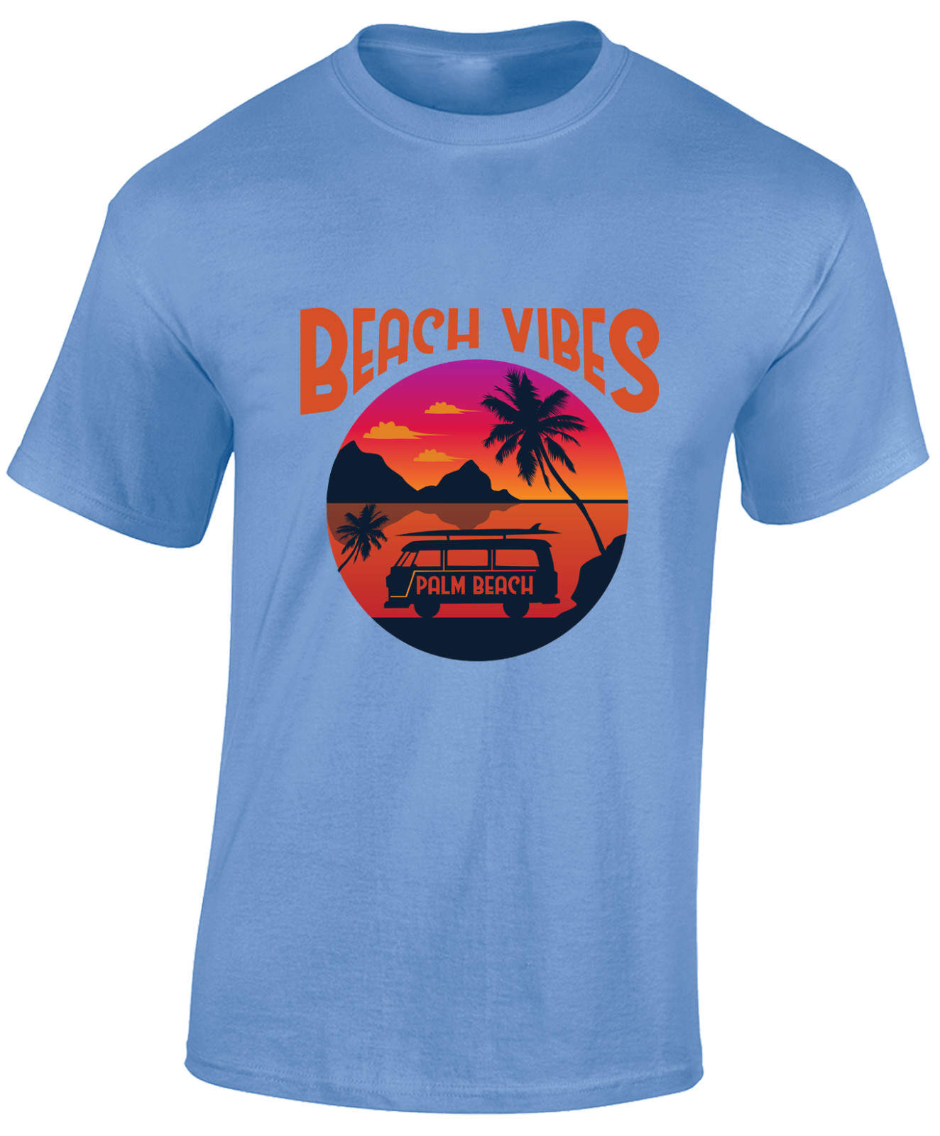 BEACH VIBES MENS T SHIRT SUMMER HOLIDAY CASUAL CLOTHING FASHION GIFT TOP