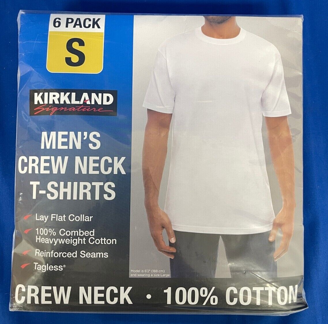 Kirkland Signature Men’s Crew Neck 6-Pack T-Shirts – Choose Color & Size – NEW