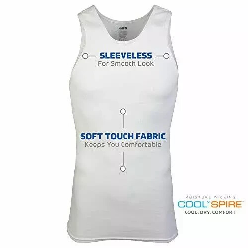 Gildan Men’s A-Shirt Tanks, Multipack, Style G1104, White Tank Tops