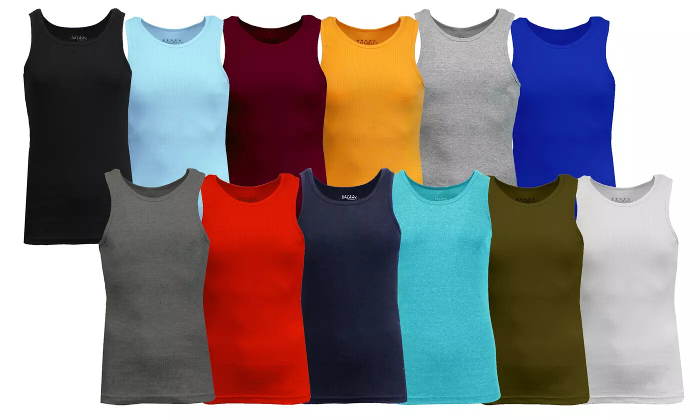 Men’s Heavyweight Combed Cotton Ribbed Tank Top TAGLESS (S-2X) NWT FREE SHIPPING