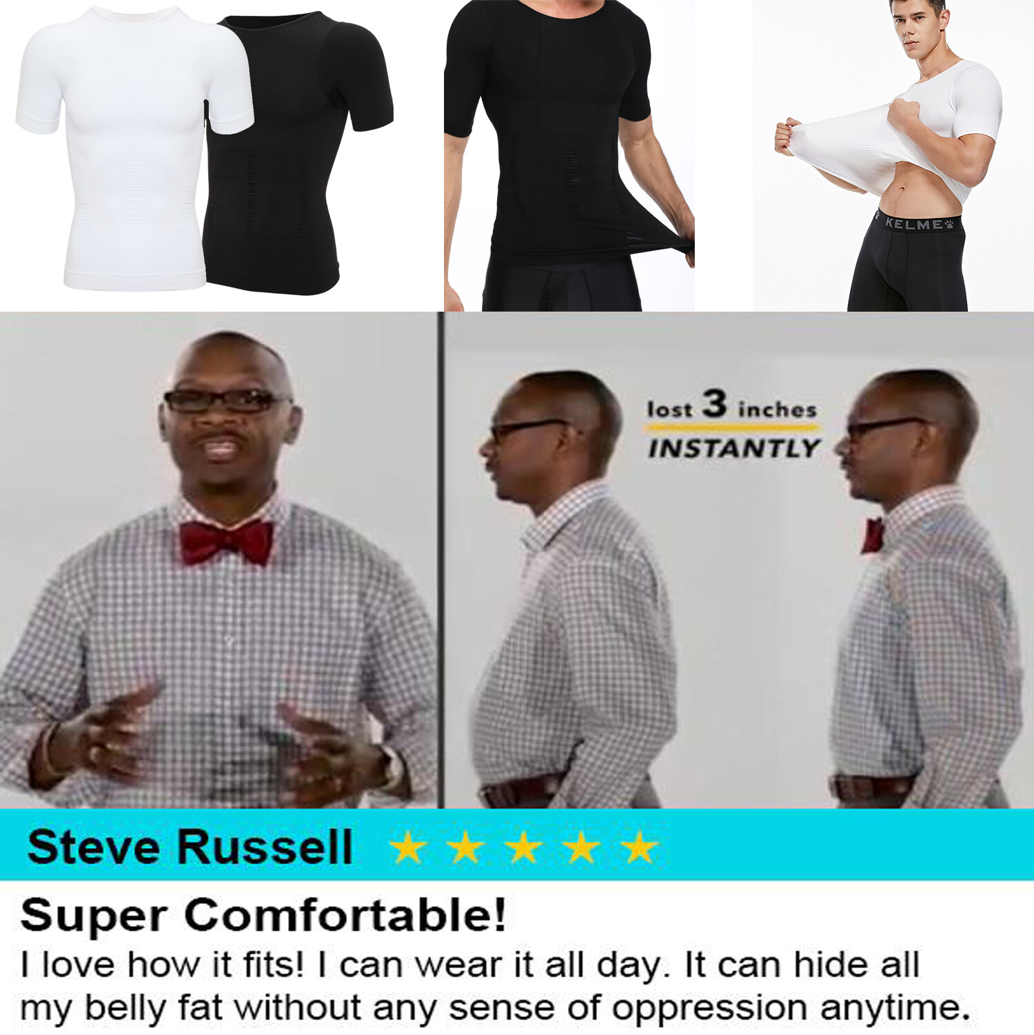 Men Slimming Body Shaper Plus Size Tank Tops Compression Vest Posture Corrector