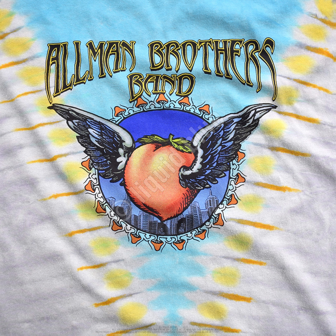 ALLMAN BROTHERS-FLYING PEACH-2 SDD TIE DYE T-SHIRT M-L-XL-2X Warren, Trucks