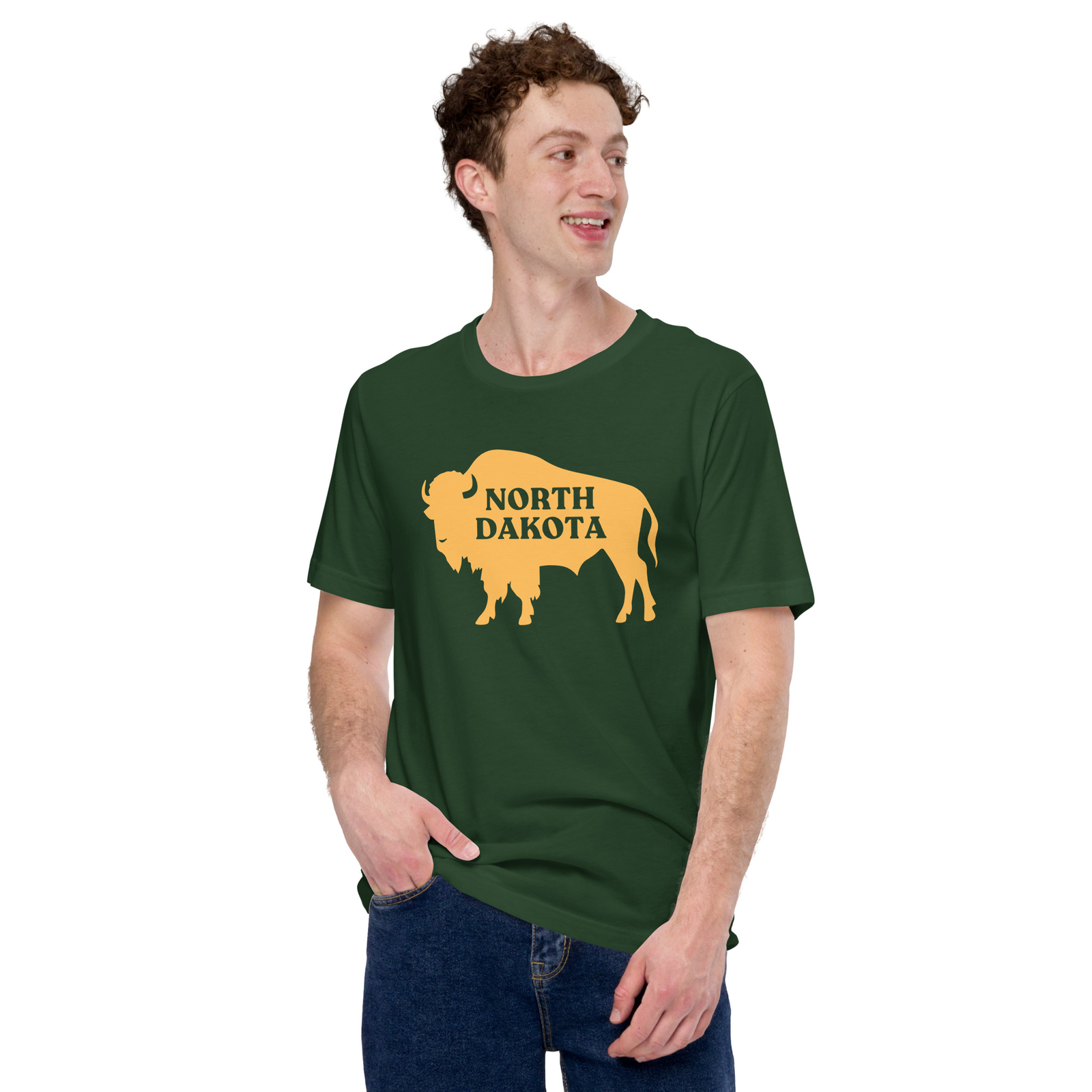 North Dakota Green Bison NDSU Unisex t-shirt S,M,L,XL,2X,3X,4X