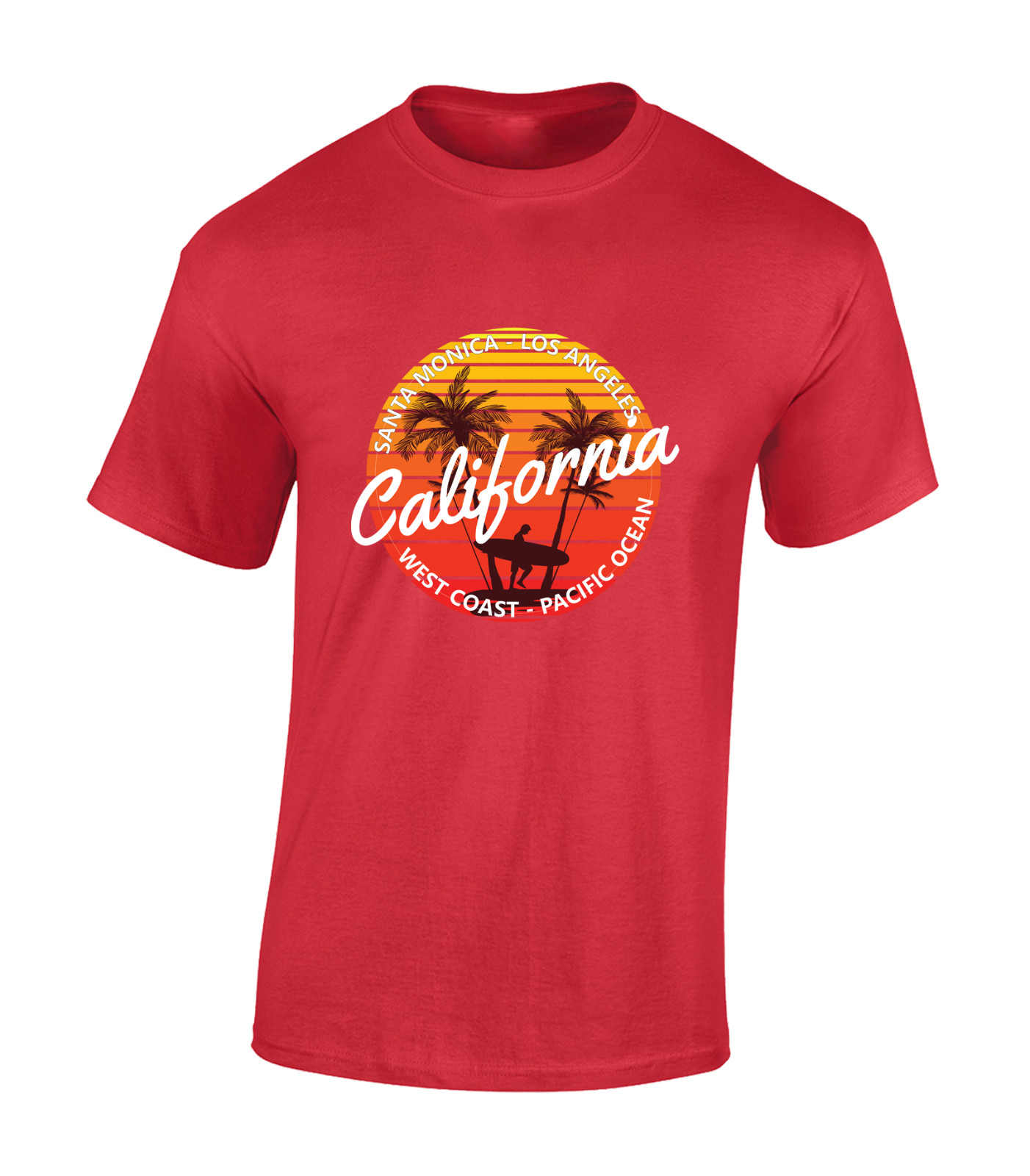 CALIFORNIA WEST COAST MENS T SHIRT COOL SUMMER BEACH HOLIDAY CLOTHING TOP