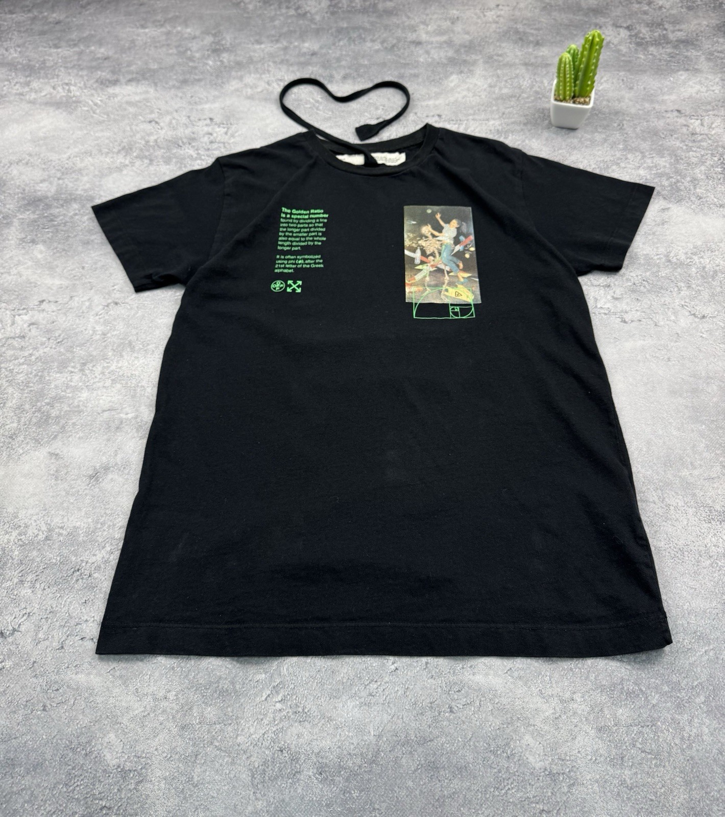 Off-White “Golden Ratio” Pascal Skeleton Graphic Black T-Shirt