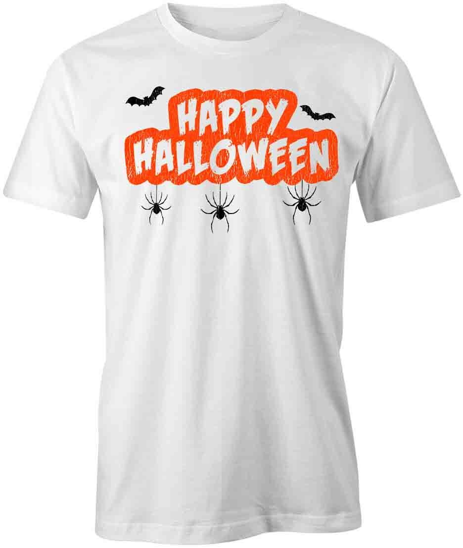 HAPPY HALLOWEEN TShirt Tee Short-Sleeved Cotton HOLIDAY CLOTHING S1WSA419