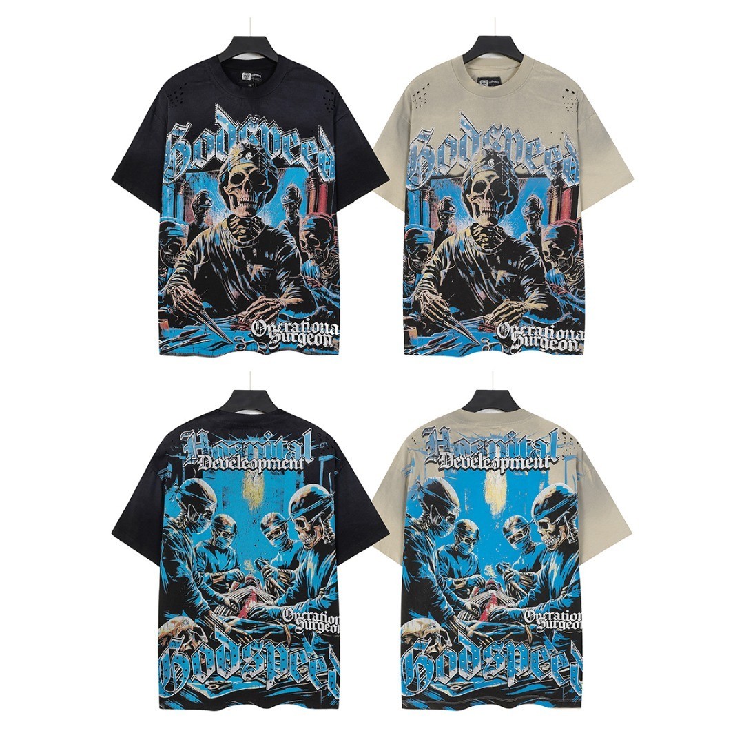 Godspeed Essential Tee shirt Black & Lvory S-M-L-XL Unisex