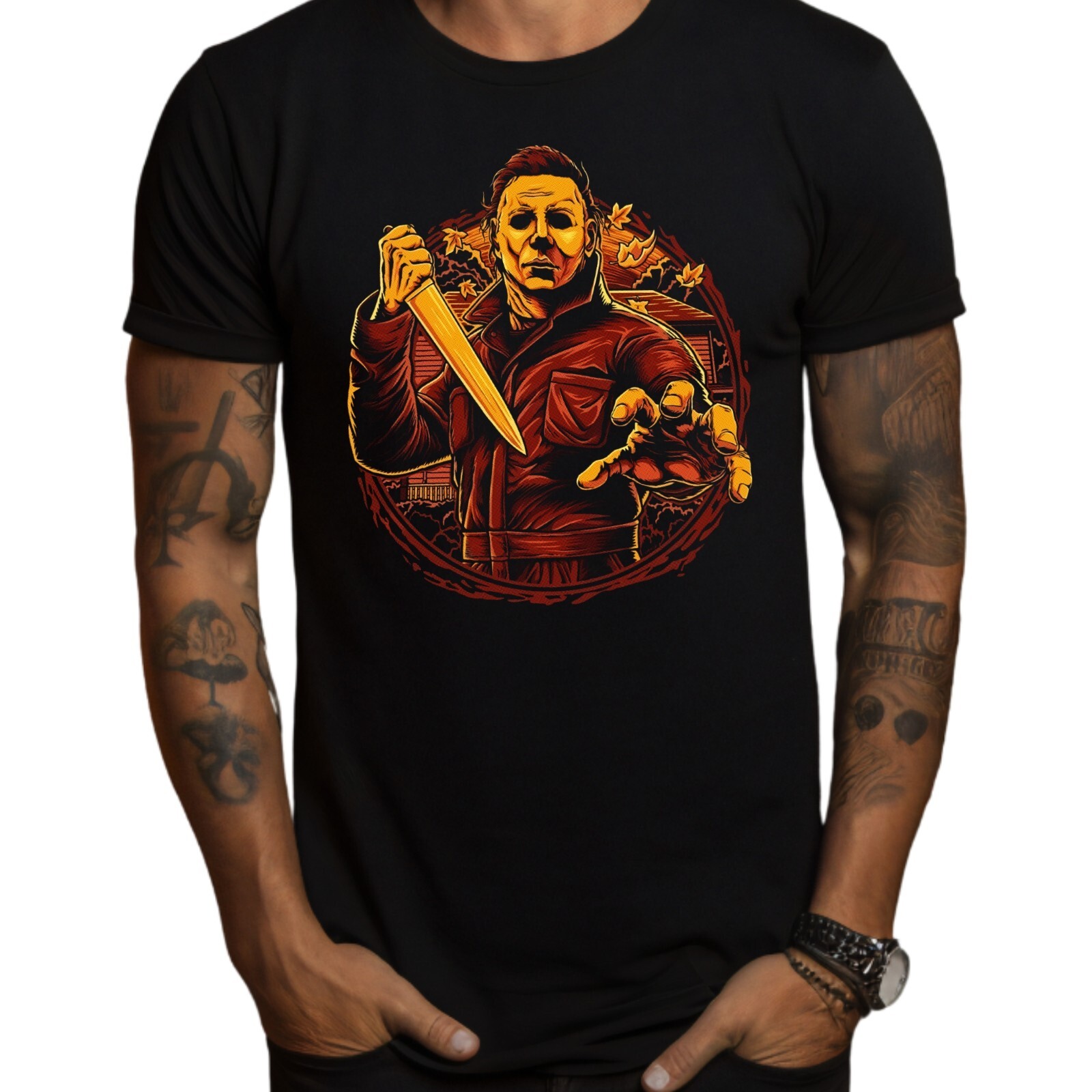 Michael Myers Horror Movie T-Shirt Black S-3XL Halloween