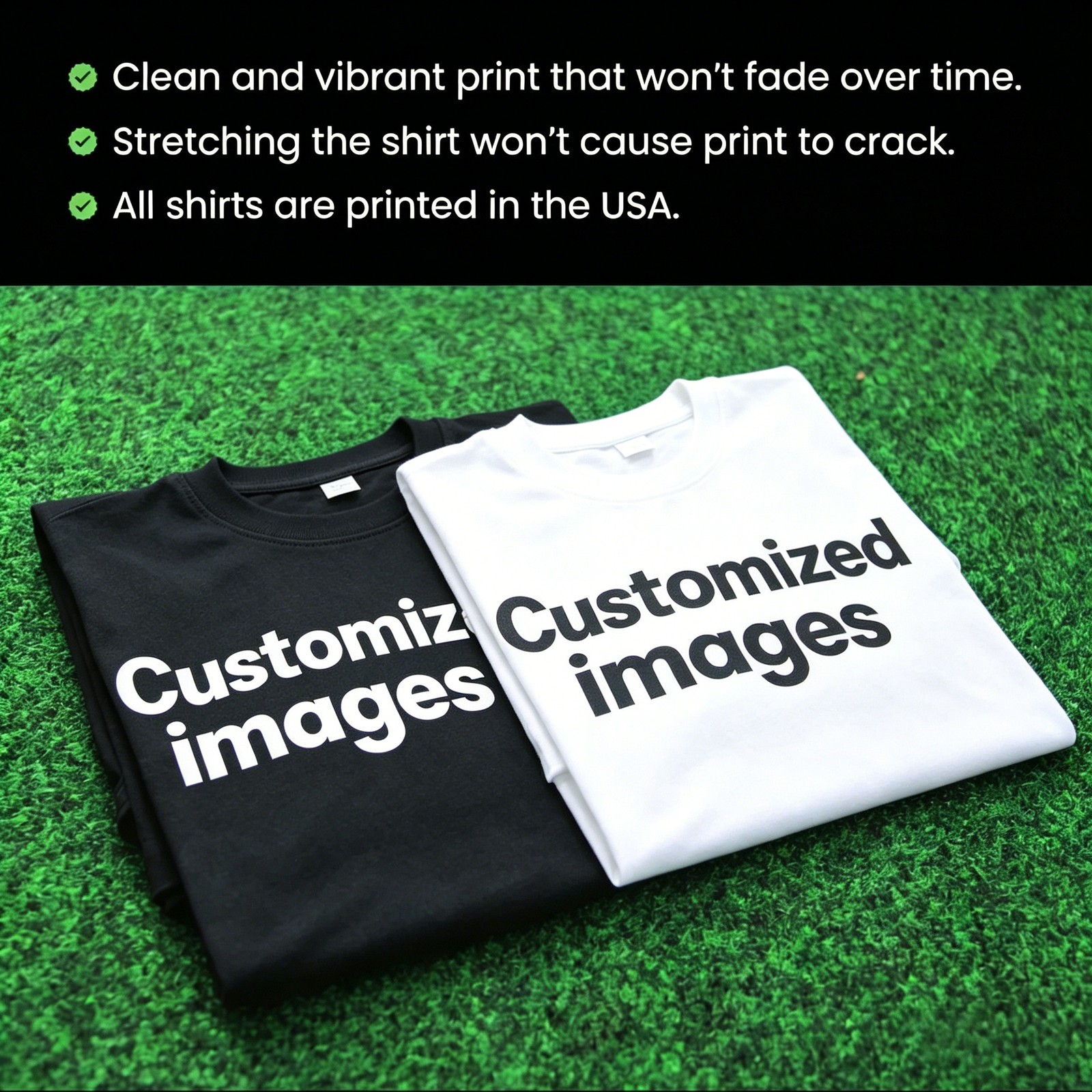 Personalized Custom T-Shirt Printing with your photo, text, logo, anything New