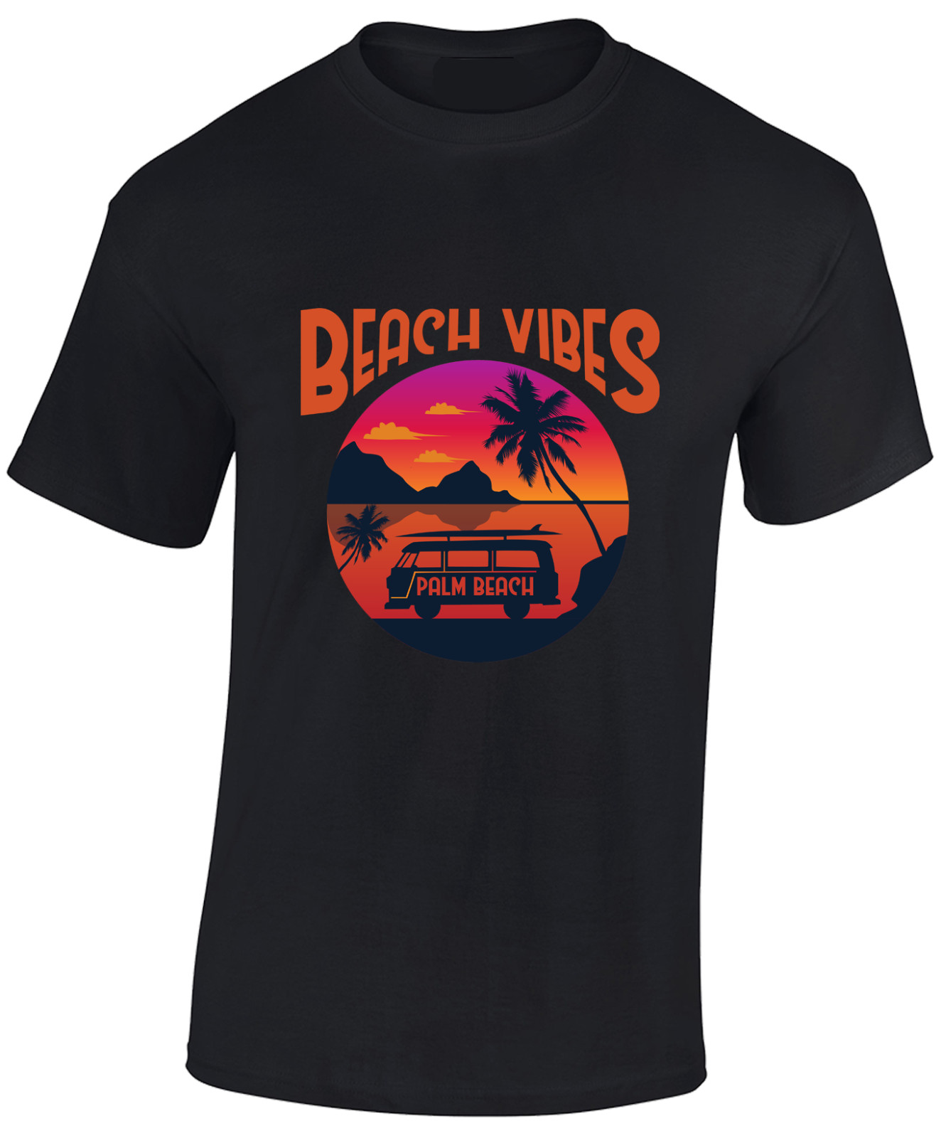 BEACH VIBES MENS T SHIRT SUMMER HOLIDAY CASUAL CLOTHING FASHION GIFT TOP