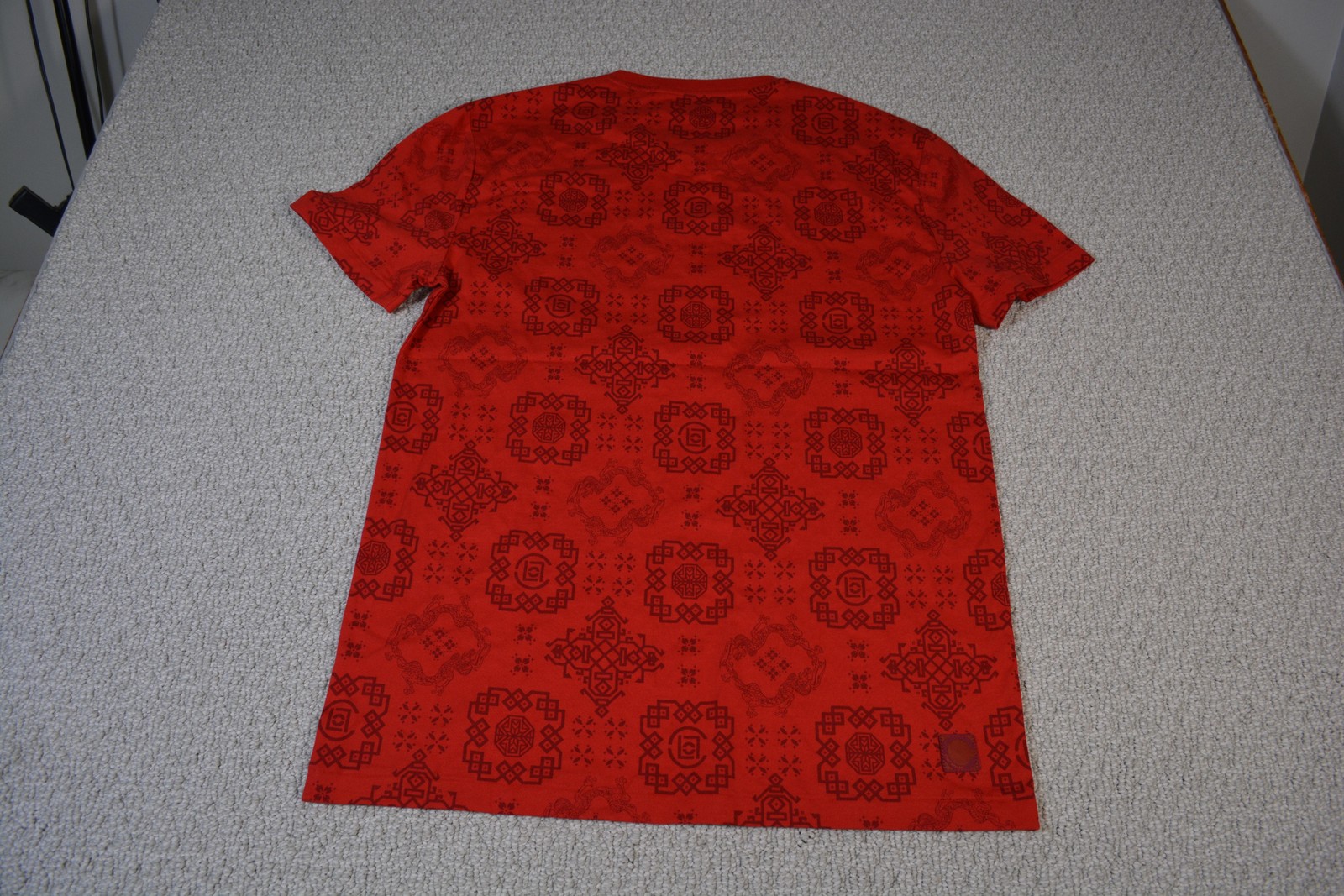 Polo Ralph Lauren Shirt Mens Medium Red Geometric Allover Print Crewneck Tee
