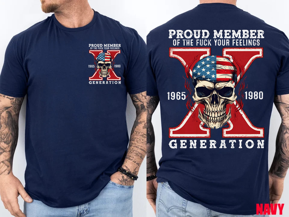 Proud Member of Your Feelings Horror Skull X Generation 2 Side T-Shirt