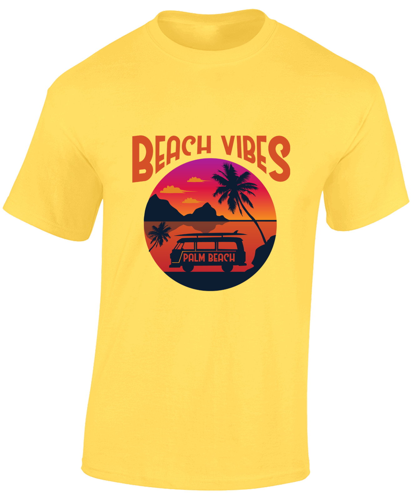 BEACH VIBES MENS T SHIRT SUMMER HOLIDAY CASUAL CLOTHING FASHION GIFT TOP