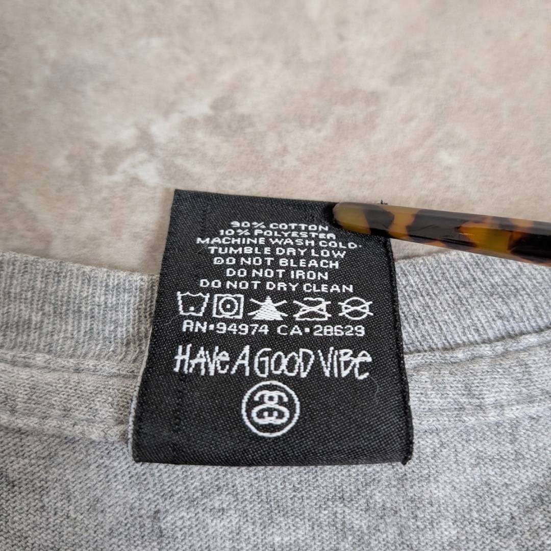 Stussy Crown IST 1980 Graphic T-Shirt Gray Men’s Medium Made in Mexico
