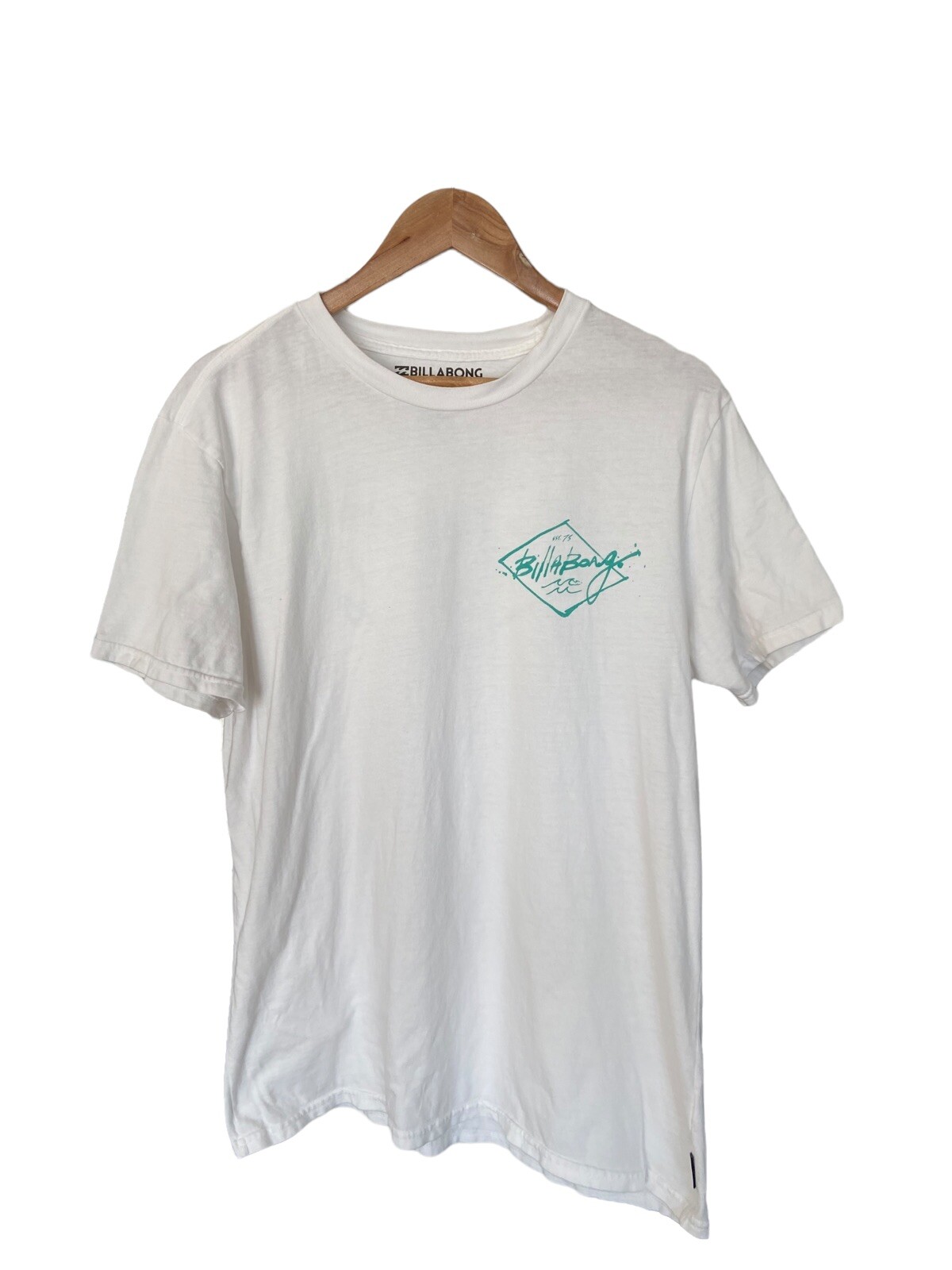 Billabong The Core Tee Shirt White 100% Cotton Mens Size L EUC