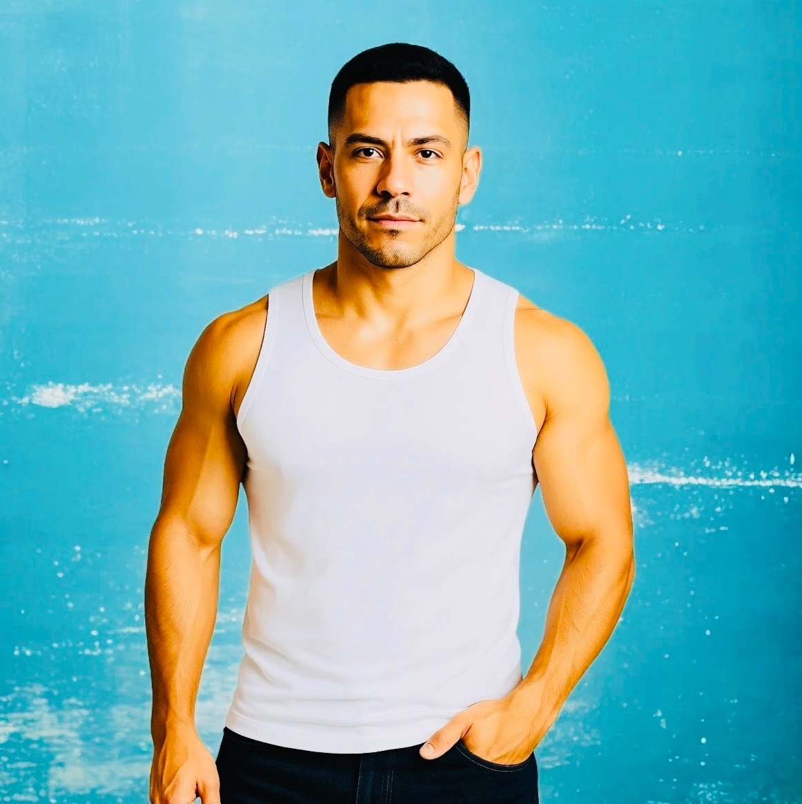 Insta Slim Men’s Slimming Compression Tank Top Shapewear Black White