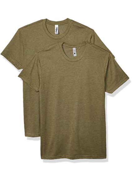 Marky G N6210 2-Pack Men’s CVC Crew-Neck Short Sleeve T-Shirt Military Green XS