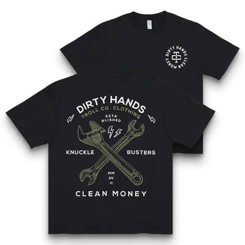 Dirty Hands Clean Money Graphic Tees Men’s t Shirts Graphic Tee t Shirts