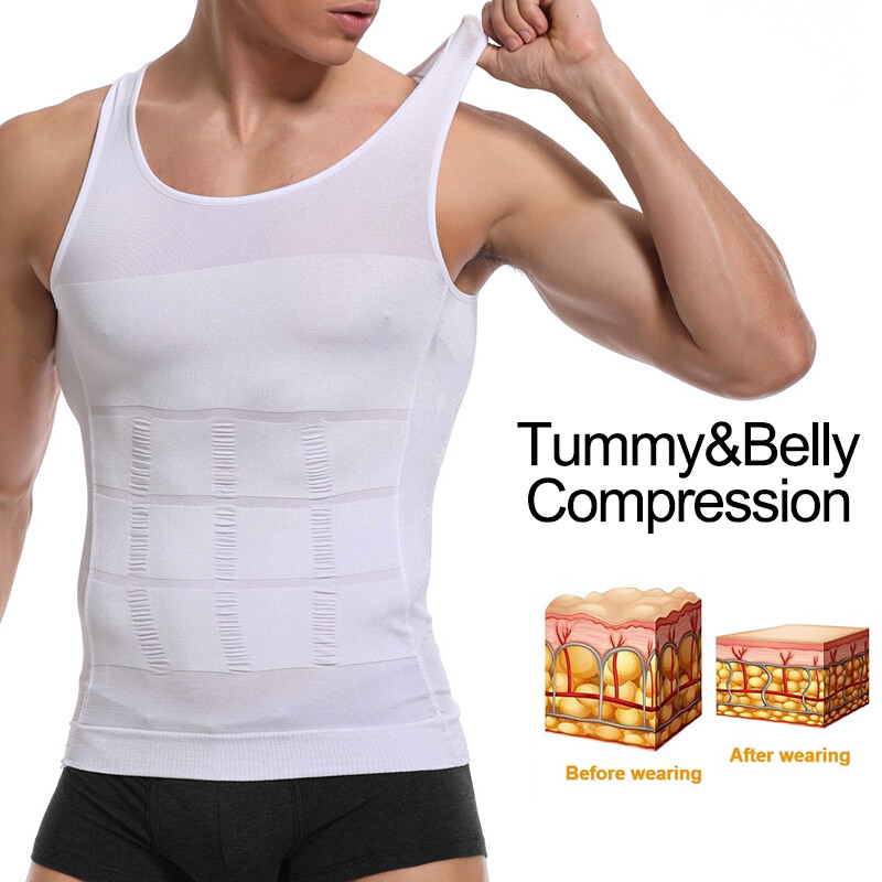 Men Slimming Gynecomastia Chest Belly Compression Body Shaper Tanktop Vest Shirt