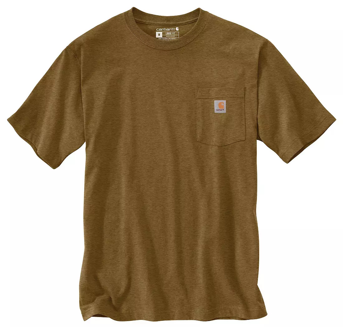 Carhartt Men’s K87 Pocket T-Shirt, Brown