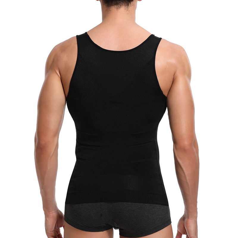 Men’s Slimming Body Shaper Belly Chest Gynecomastia T-Shirt Compression Tank Top