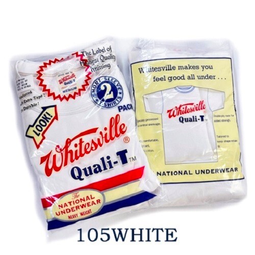 WHITESVILLE T-SHIRT WV73544 2-PACK White Toyo Enterprise NEW Expedited Shipping