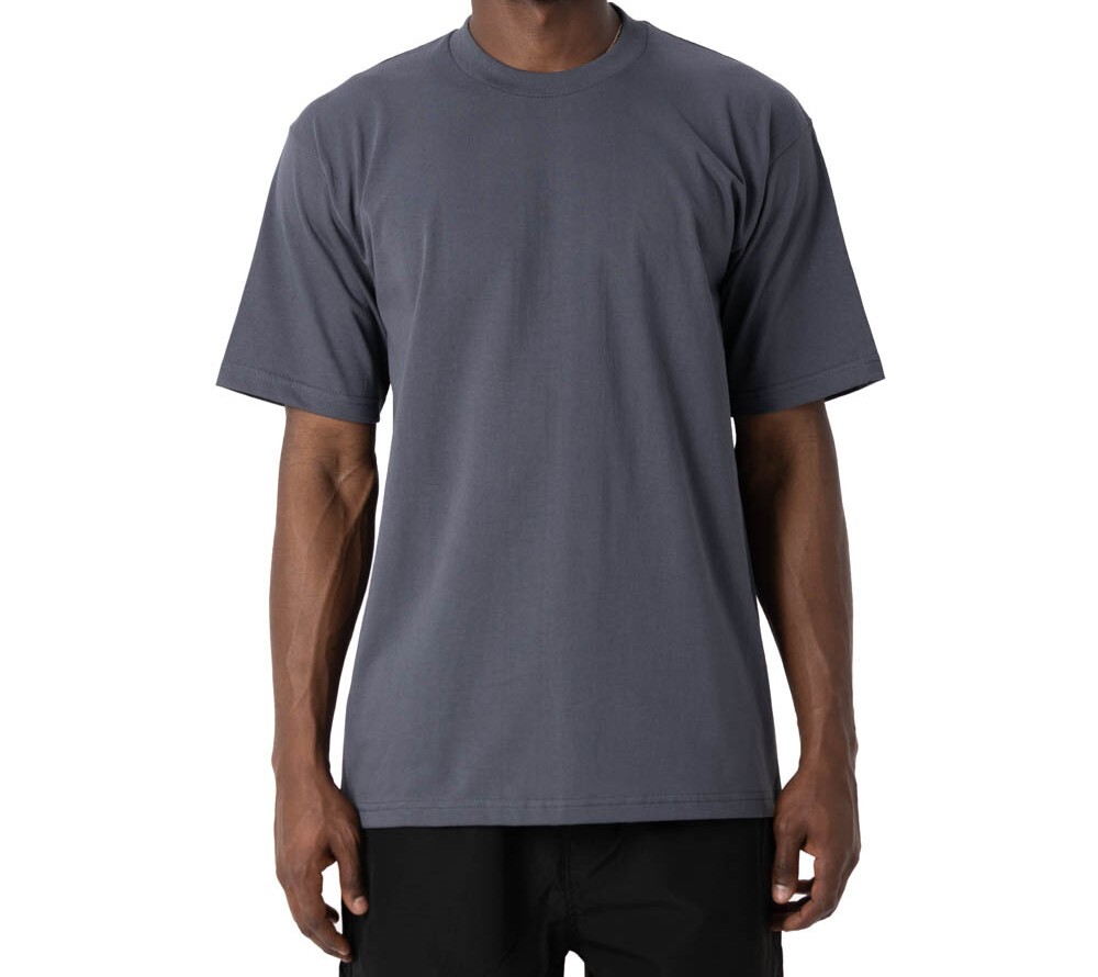 Pro Club Men’s Heavyweight Plain Cotton Short Sleeve Crew Neck T-Shirt Big Tall