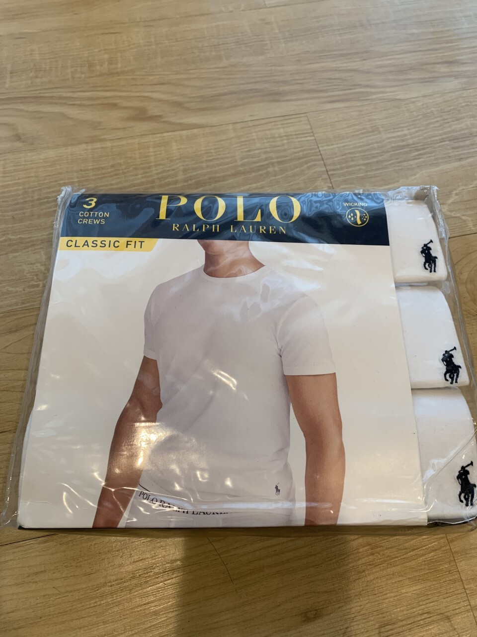 Polo Ralph Lauren Men’s Classic Fit Moisture Wicking T-Shirt Tee White 3-Pack