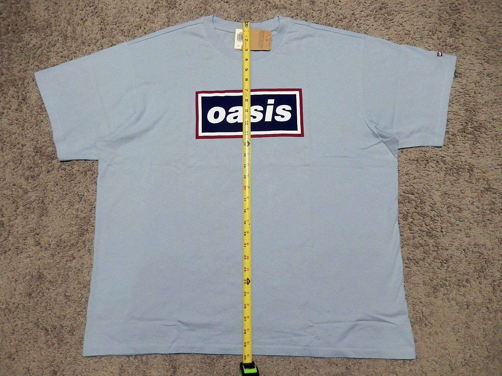 Levis x Oasis chambray baby blue men’s t-shirt sz XXL licensed band tee