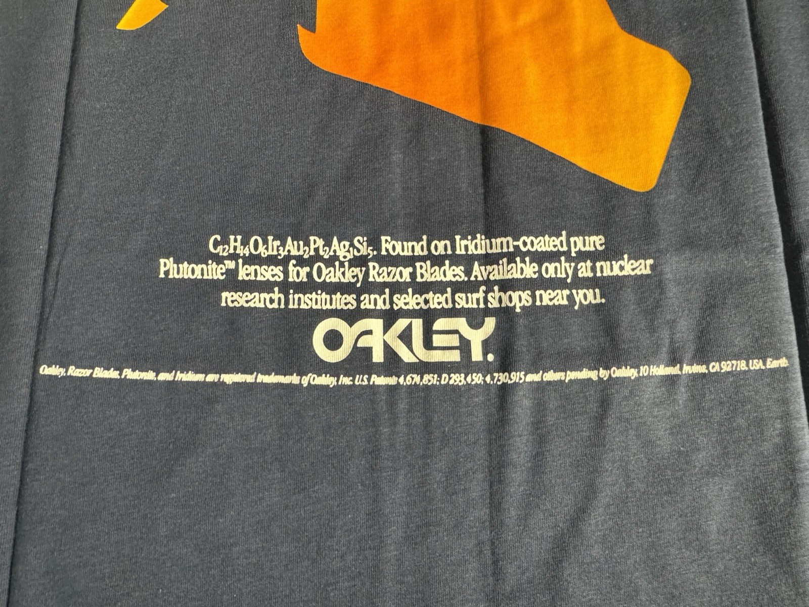 NEW Oakley Discovers Iridium Short Sleeve Tee Shirt Blue Mens XL Custom Fit NWT