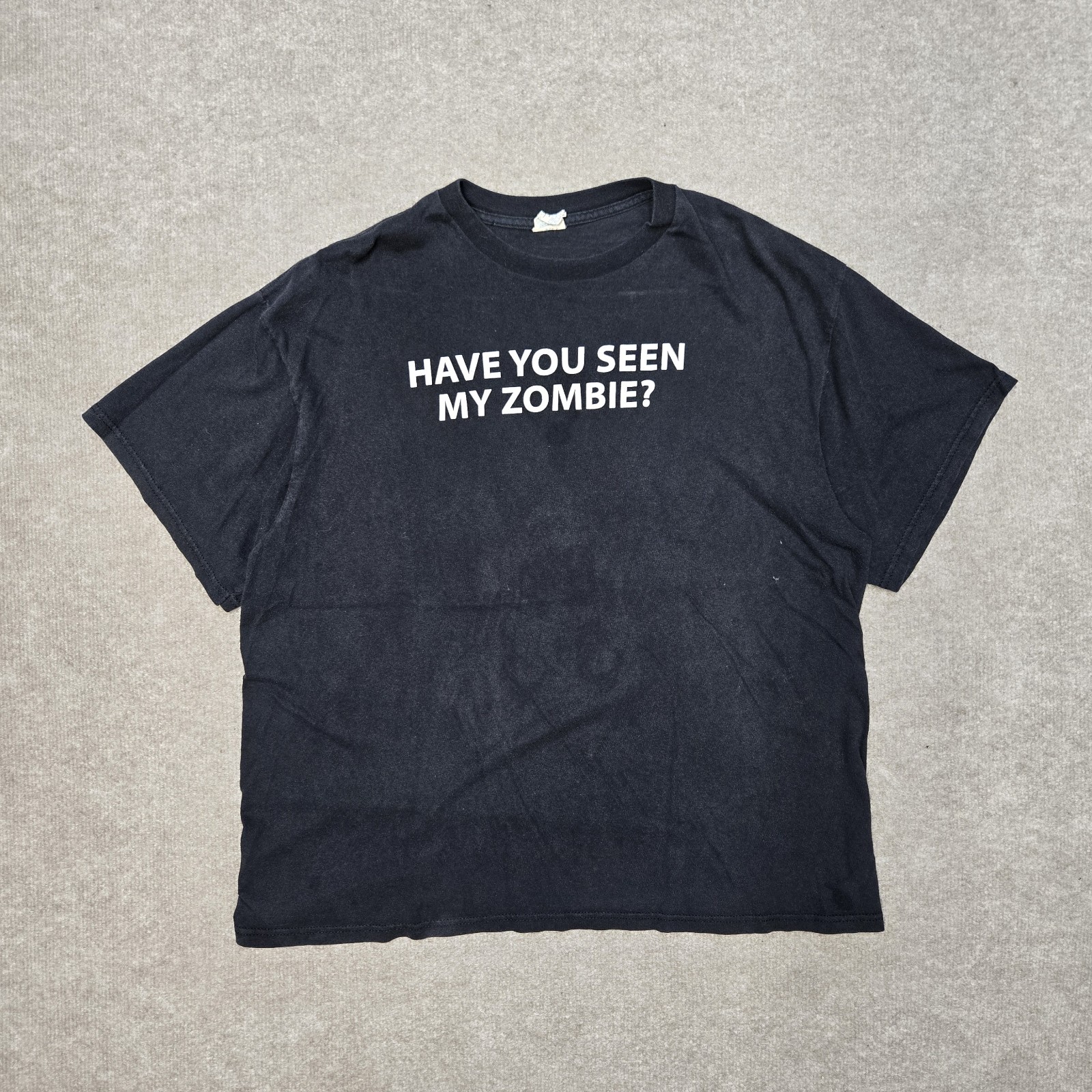 Vintage Y2K Have You Seen My Zombie Shirt Mens XL Black Horror Graphic Quote Tee