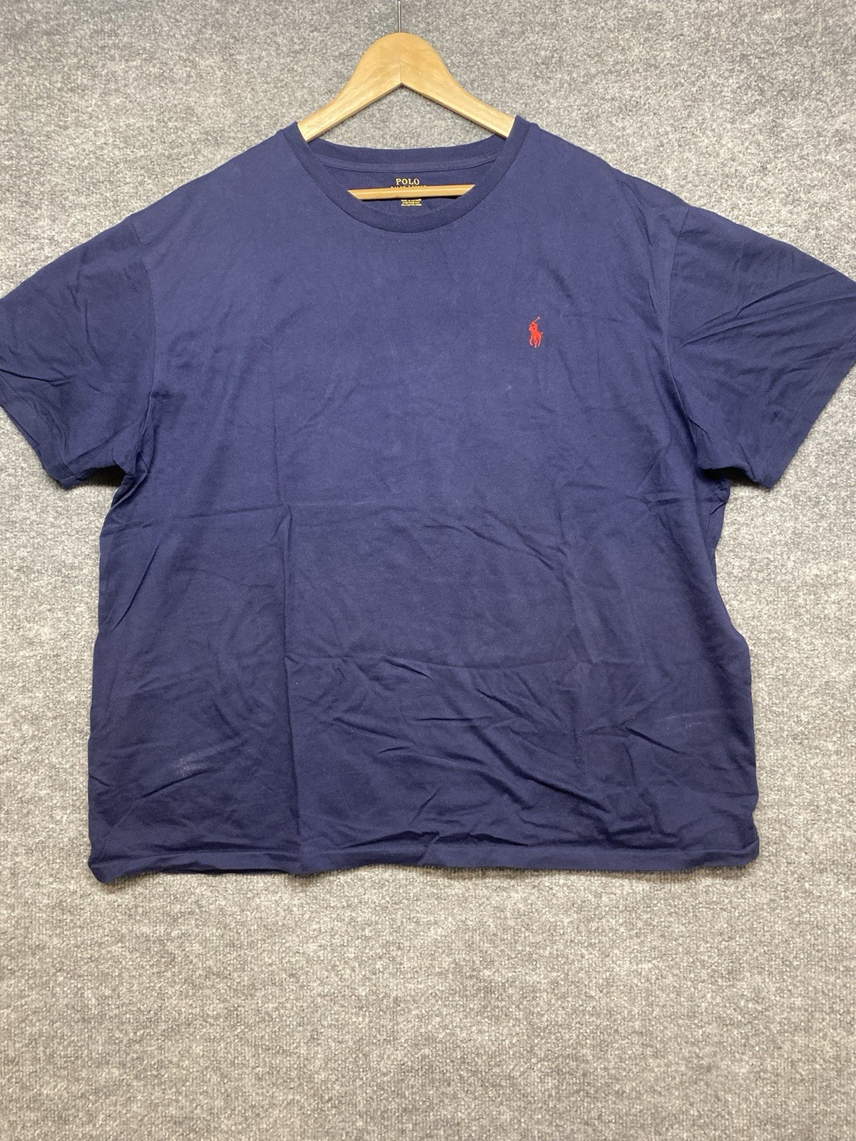 Polo Ralph Lauren T Shirt Men XXL Navy Blue Short Sleeve Classic Basic Tee Pony