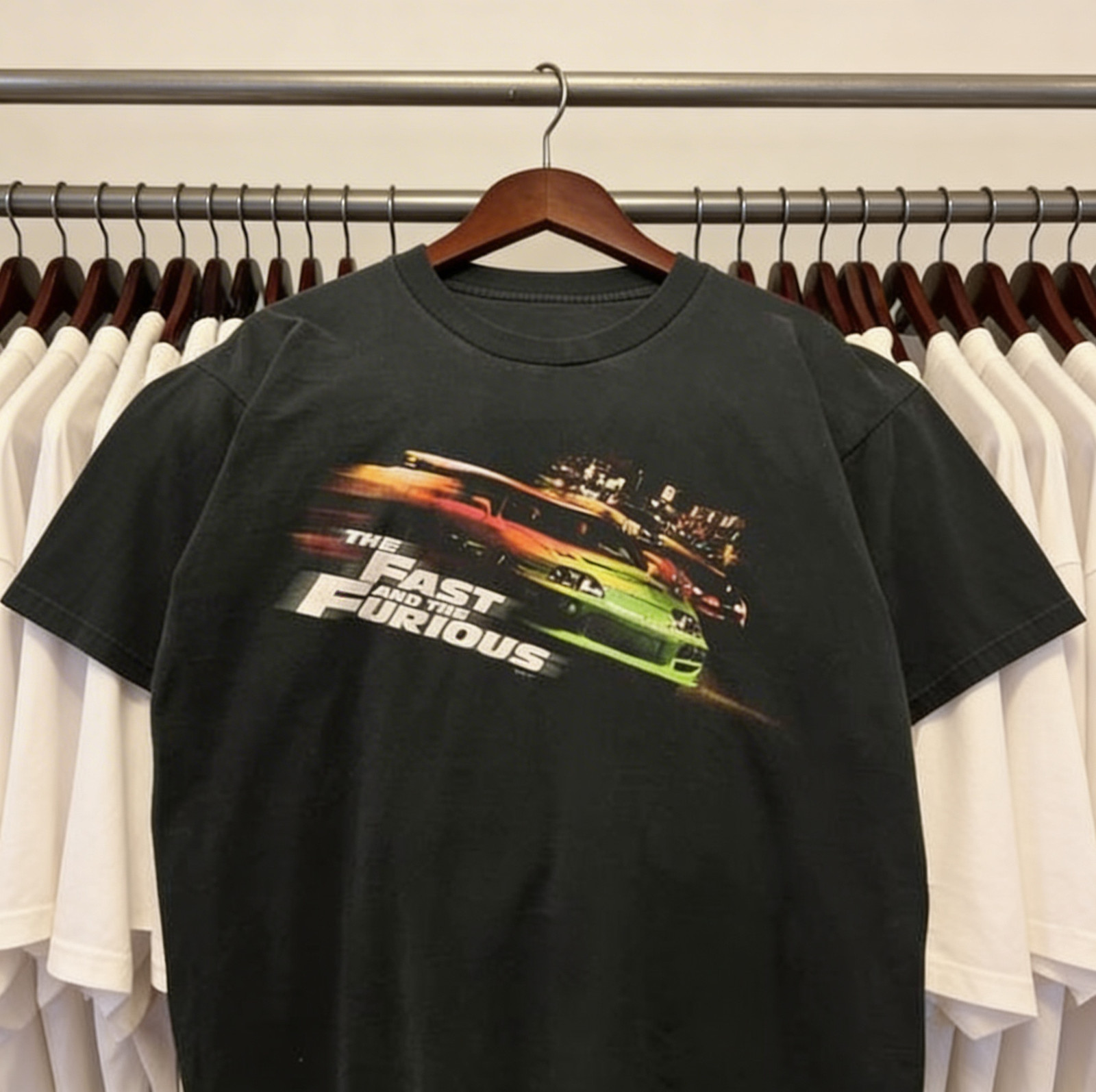 Vintage style The Fast And The Furious Movie short sleeve black shirt
