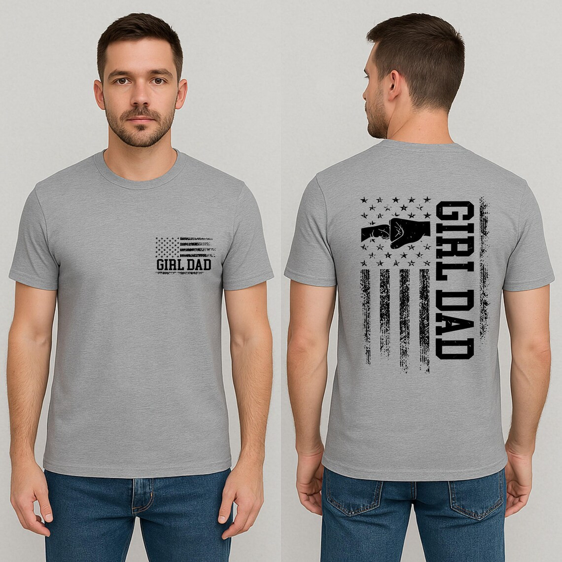 Girl Dad Club Shirt Father’s Day Gift From Daughter Funny New Daddy Graphic Tee