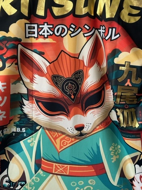 NWT Cool T shirt Japanese Style Light weight comfortable Unisex Machine Wash Fox