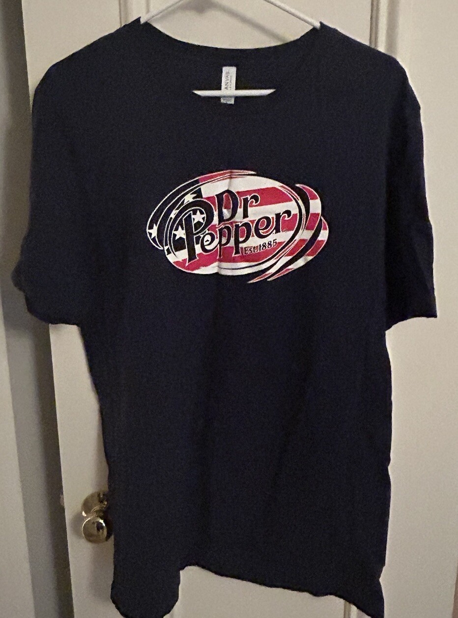 New Mens Dr Pepper TShirt / America Red White and Blue Design/ Various Sizes