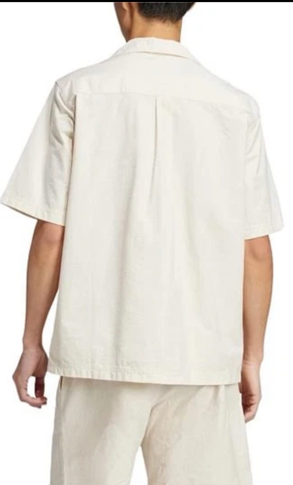 Adidas Men’s Originals Essentials Seersucker Short Sleeve Shirt Wonder White XL
