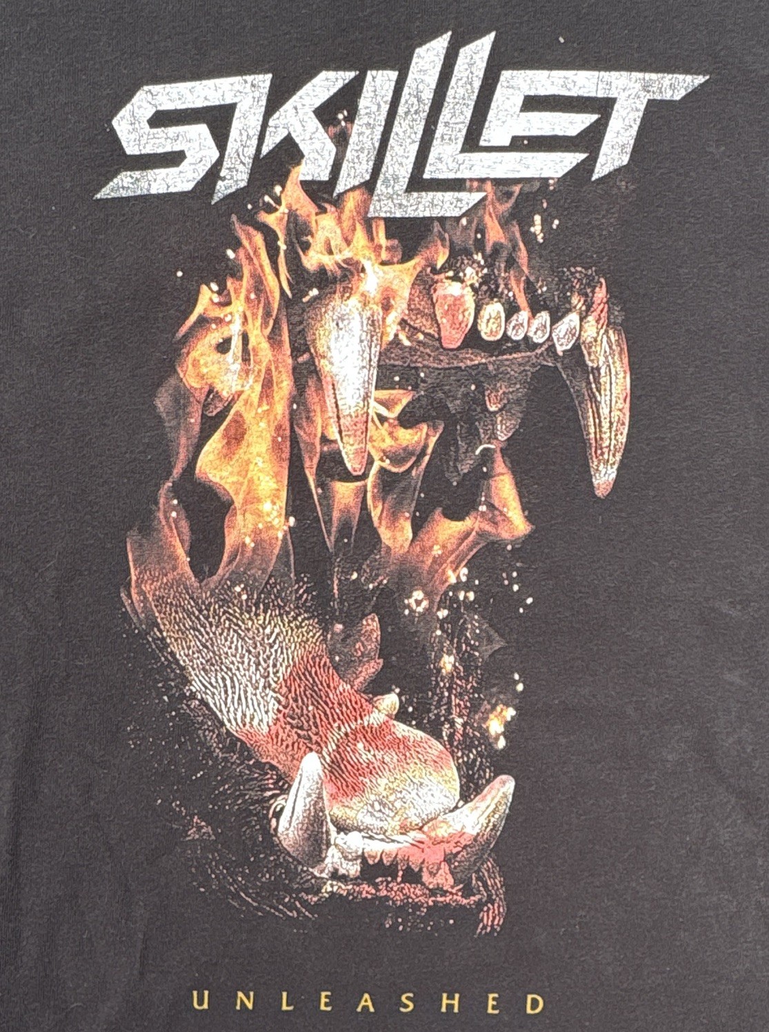 Delta Pro Weight XL Black Skillet Unleashed Graphic Print Crew Neck T-Shirt