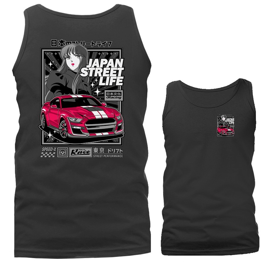 Japan Street Life Streetwear Imported Tuned Custom JDM Sports Car Tank Top